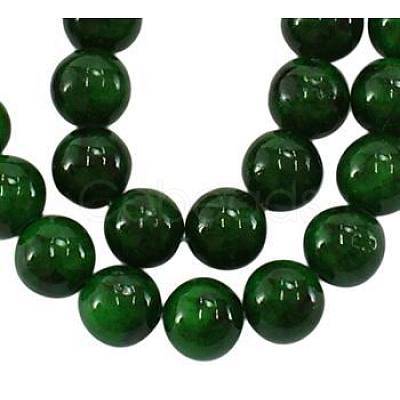 Dyed Natural Yellow Jade Beads JBR10mm-14-1