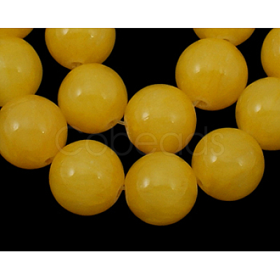 Natural Yellow Jade Beads Strands JBR10mm-7-1