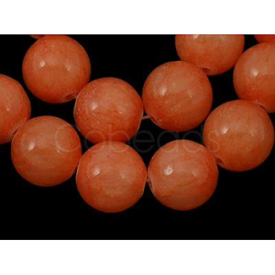 Natural Yellow Jade Beads Strands JBR6mm-34-1