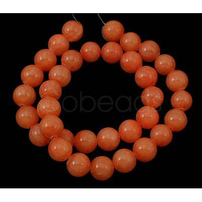 Natural Yellow Jade Beads Strands JBR6mm-34-1