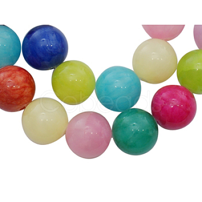 Natural Yellow Jade Beads Strands JBR8mm-C-1