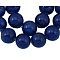 Natural Yellow Jade Beads Strands, Round, Dyed, Dark Blue, about 8mm in diameter, hole: 1mm, about 50 pcs/strand, 16 inch