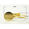 Brass Leverback Earring Findings KK-B797-1-1