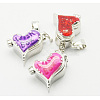 Brass Prayer Box Pendants KK-Q200-M-1