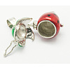 Brass Prayer Box Pendants KK-Q202-1-2