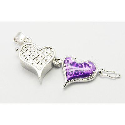 Brass Prayer Box Pendants KK-Q200-3-1