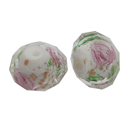 Handmade Gold Sand Lampwork Beads L26BN012-1