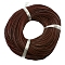 Cowhide Leather Cord, Leather Jewelry Cord, Jewelry DIY Making Material, Round, Dyed, Saddle Brown, 1.5mm