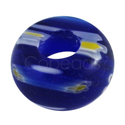 Handmade Millefiori Lampwork European beads LK-R010-M-1