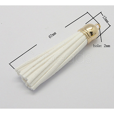 Faux Suede Cord Tassel Big Pendant Decoration LW-N001-8-1