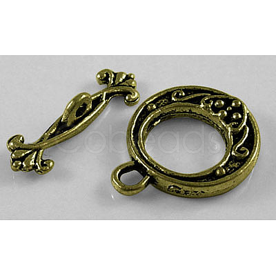 Tibetan Style Alloy Toggle Clasps MLF1081Y-NF-1