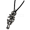 Zinc Alloy Skull Necklaces for Halloween NJEW-R009-1
