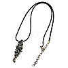 Zinc Alloy Skull Necklaces for Halloween NJEW-R009-2