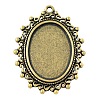 Zinc Alloy Pendant Settings for Cabochon & Rhinestone PALLOY-A15289-AB-FF-1