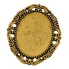 Alloy Cabochon Settings PALLOY-A15623-AG-NF-1
