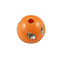 Opaque Acrylic Beads, Metal Enlaced, Round, Orange, 8mm, Hole: 2mm, about 2300pcs/500g