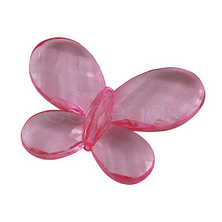 Transparent Acrylic Beads PL947Y-2-1