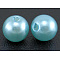 Imitation Pearl Acrylic Beads, Dyed, Round, Cyan, 6x5.5mm, Hole: 1.5~2mm, about 4500pcs/pound