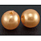 Imitation Pearl Acrylic Beads, Dyed, Round, Orange, 6x5.5mm, Hole: 1.5~2mm, about 4500pcs/pound