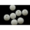 Opaque Acrylic Beads, Round, White, Size: about 4mm in diameter, hole: 1mm, about 14000pcs/500g