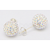 925 Sterling Silver Austrian Crystal Rhinestone Ear Stud Q286G021-1