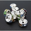 Brass Grade A Rhinestone Spacer Beads RB-A004-9-1