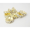 Iron Rhinestone Spacer Beads RB-A007-8MM-G-1