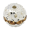 Brass Rhinestone Beads RB-A011-10mm-14S-1