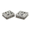 Brass Rhinestone Spacer Beads RB-A013-6x6-01P-1
