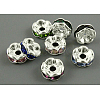 Brass Rhinestone Spacer Beads RB-A014-L6mm-S-1