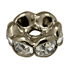 Brass Rhinestone Spacer Beads RB-A014-L7mm-01B-1