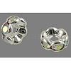 Brass Rhinestone Spacer Beads RB-A014-L7mm-28S-1