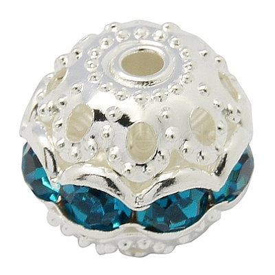 Brass Rhinestone Beads RB-A011-10mm-06S-1