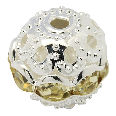 Brass Rhinestone Beads RB-A011-10mm-13S-1