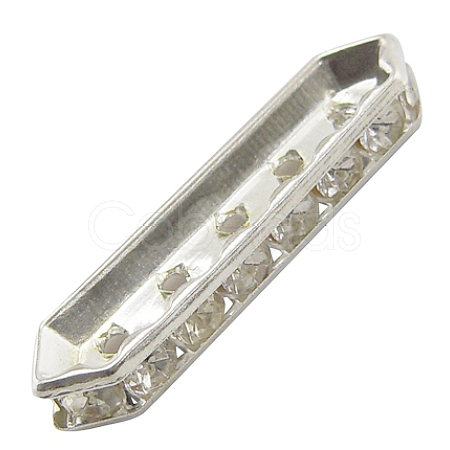Brass Rhinestone Bridge Spacers RB-35X9-S-1