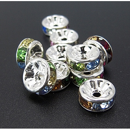 Brass Grade A Rhinestone Spacer Beads RB-A004-9-1