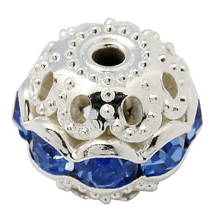 Brass Rhinestone Beads RB-A011-10mm-04S-1