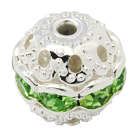 Brass Rhinestone Beads RB-A011-10mm-07S-1