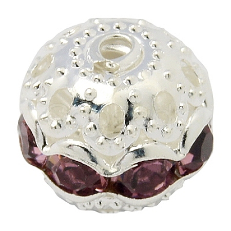 Brass Rhinestone Beads RB-A011-10mm-10S-1