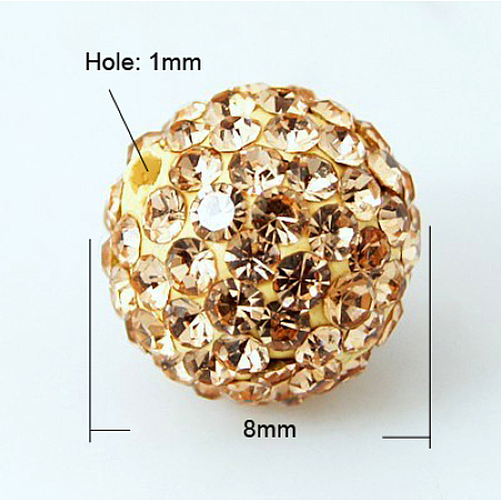 Pave Disco Ball Beads RB-Q195-8mm-362-1