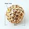 Pave Disco Ball Beads, Polymer Clay Rhinestone Beads, Grade A, Light Peach, PP11(1.7~1.8mm), 8mm, Hole: 1mm