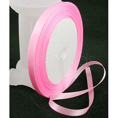 Breast Cancer Pink Awareness Ribbon Making Materials Single Face Satin Ribbon RC20mmY082-1