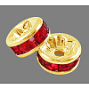 Brass Grade A Rhinestone Spacer Beads RSB035NFG-2