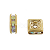 Brass Rhinestone Spacer Beads RSB071NF-02G-1
