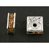 Brass Rhinestone Spacer Beads RSB071NF-05S-1