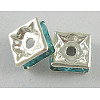 Brass Rhinestone Spacer Beads RSB6mmC11-1