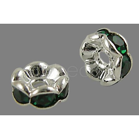 Grade A Brass Rhinestone Spacer Beads RSB160NF-12-1