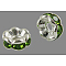 Grade A Brass Rhinestone Spacer Beads, Basketball Wives Spacer Beads for Jewelry Making, Rondelle, Nickel Free, Silver, Olive, 12x4mm, Hole: 2.5mm