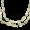Natural White Shell Beads Strands SSHEL-18X10-1