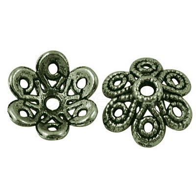 Tibetan Style Alloy Fancy Bead Caps TIBEB-LF10883YKG-AB-FF-1